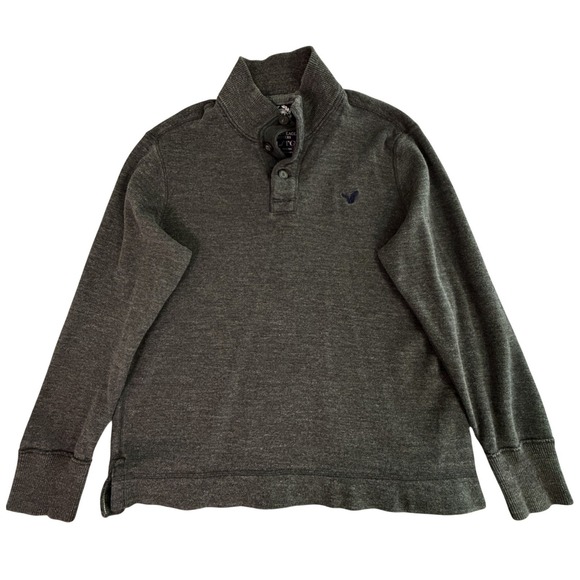 American Eagle Outfitters Other - American Eagle Men's Charcoal Gray Mock Neck Pullover Sweater XL Preppy‎ Money